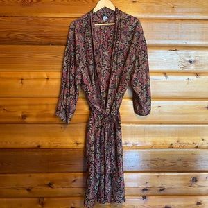Vintage Silk Paisley Robe - Small